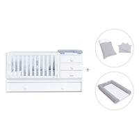 Convertível 70x140 cm com cama extra/gavetas em branco · Sero Bubble K554