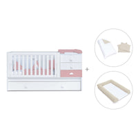 Verwandelbares Babybett 70x140 cm weiss/rosa · Sero Bubble Quarzo K554-M7759