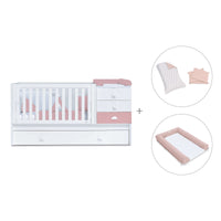 Verwandelbares Babybett 70x140 cm weiss/rosa · Sero Bubble Quarzo K554-M7759