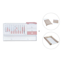 Verwandelbares Babybett 70x140 cm weiss/rosa · Sero Bubble Quarzo K554-M7759