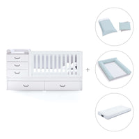 Grey convertible crib with trundle bed/drawers · Sero Joy K559-M7778