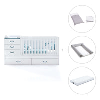 Turquoise convertible crib with trundle bed/drawers · Sero Joy K559-M7781