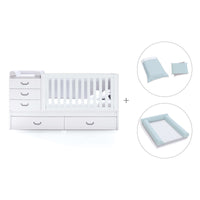 Grey convertible crib with trundle bed/drawers · Sero Joy K559-M7778