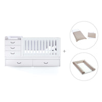 Grey convertible crib with trundle bed/drawers · Sero Joy K559-M7778