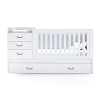 Grey convertible crib with trundle bed/drawers · Sero Joy K559-M7778