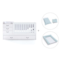 Grey convertible crib with trundle bed/drawers · Sero Joy K559-M7778