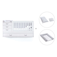 Grey convertible crib with trundle bed/drawers · Sero Joy K559-M7778