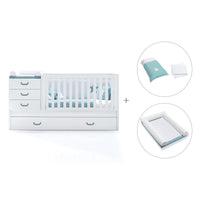 Turquoise convertible crib with trundle bed/drawers · Sero Joy K559-M7781