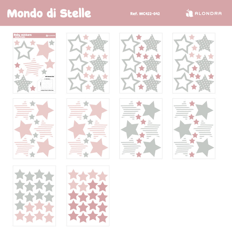 Vinil decorativo de estrelas infantiles · Mondo di Stelle MC422