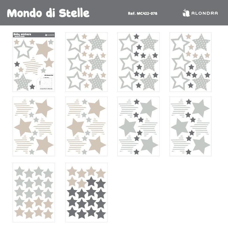 Vinil decorativo de estrelas infantiles · Mondo di Stelle MC422