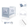 Co-sleeping cot 60x120 cm (4in1) white/blue · Nexo Due Blu denim