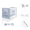 Co-sleeping cot 60x120 cm (4in1) white/blue · Nexo Due Blu denim