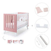 Berço co-sleeping 60x120 cm (4em1) rosa · Nexo Due Quarzo