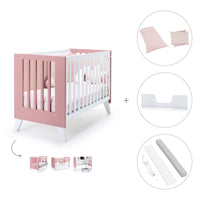 Berço co-sleeping 60x120 cm (4em1) rosa · Nexo Due Quarzo