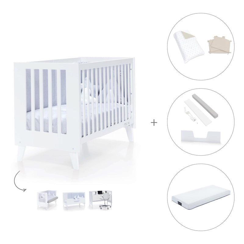 Lit bébé cododo 60x120 cm (4in1) blanc · Nexo C187-M7700