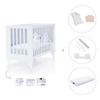 Lit bébé cododo 60x120 cm (4in1) blanc · Nexo C187-M7700