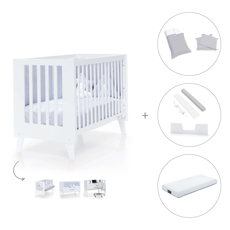 Lit bébé cododo 60x120 cm (4in1) blanc · Nexo C187-M7700