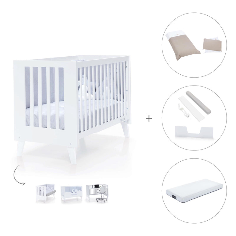 Lit bébé cododo 60x120 cm (4in1) blanc · Nexo C187-M7700