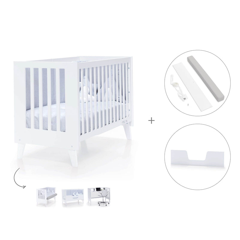 Lit bébé cododo 60x120 cm (4in1) blanc · Nexo C187-M7700