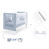 Co-sleeping cot 60x120 cm (4in1) white/blue · Nexo Due Blu denim