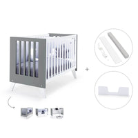 Beistellbett 60x120 cm (4in1) weiss/anthrazit · Nexo Due Antracita