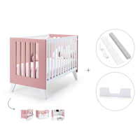 Berço co-sleeping 60x120 cm (4em1) rosa · Nexo Due Quarzo