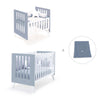Mini berço e berço todo en uno (7em1) branco/azul · Nexo Tre Blu denim