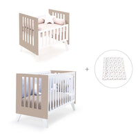 Berceau et lit bébé tout en un (7en1) blanc/beige · Nexo Tre Arena