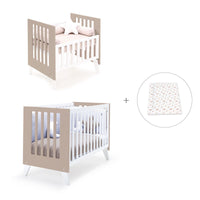 Berceau et lit bébé tout en un (7en1) blanc/beige · Nexo Tre Arena