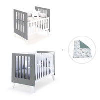Berceau et lit bébé tout en un (7en1) blanc/antracite · Nexo Tre Antracita