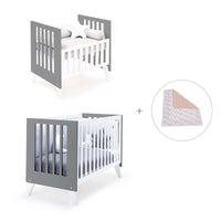 Berceau et lit bébé tout en un (7en1) blanc/antracite · Nexo Tre Antracita