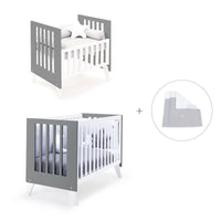Berceau et lit bébé tout en un (7en1) blanc/antracite · Nexo Tre Antracita