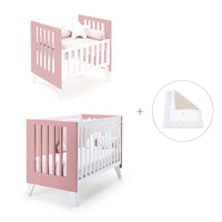 Berceau et lit bébé tout en un (7en1) blanc/rose · Nexo Tre Quarzo