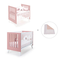 Berceau et lit bébé tout en un (7en1) blanc/rose · Nexo Tre Quarzo