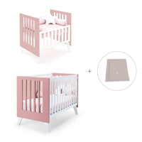 Berceau et lit bébé tout en un (7en1) blanc/rose · Nexo Tre Quarzo