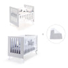 Berceau et lit bébé tout en un (7en1) blanc/gris · Nexo Tre Grey