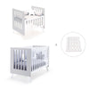 Berceau et lit bébé tout en un (7en1) blanc/gris · Nexo Tre Grey