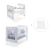Berceau et lit bébé tout en un (7en1) blanc/gris · Nexo Tre Grey