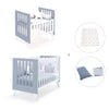 Mini berço e berço todo en uno (7em1) branco/azul · Nexo Tre Blu denim
