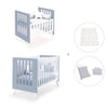 Mini berço e berço todo en uno (7em1) branco/azul · Nexo Tre Blu denim