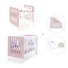 Berceau et lit bébé tout en un (7en1) blanc/rose clair · Nexo Tre Flamingo