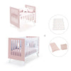 Berceau et lit bébé tout en un (7en1) blanc/rose clair · Nexo Tre Flamingo
