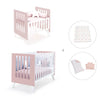 Berceau et lit bébé tout en un (7en1) blanc/rose clair · Nexo Tre Flamingo