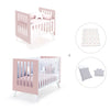 Berceau et lit bébé tout en un (7en1) blanc/rose clair · Nexo Tre Flamingo