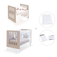 Berceau et lit bébé tout en un (7en1) blanc/beige · Nexo Tre Arena