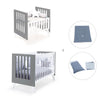 Berceau et lit bébé tout en un (7en1) blanc/antracite · Nexo Tre Antracita