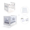 Berceau et lit bébé tout en un (7en1) blanc/gris · Nexo Tre Grey
