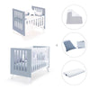 Mini berço e berço todo en uno (7em1) branco/azul · Nexo Tre Blu denim