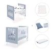 Mini berço e berço todo en uno (7em1) branco/azul · Nexo Tre Blu denim