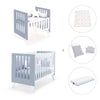 Mini berço e berço todo en uno (7em1) branco/azul · Nexo Tre Blu denim